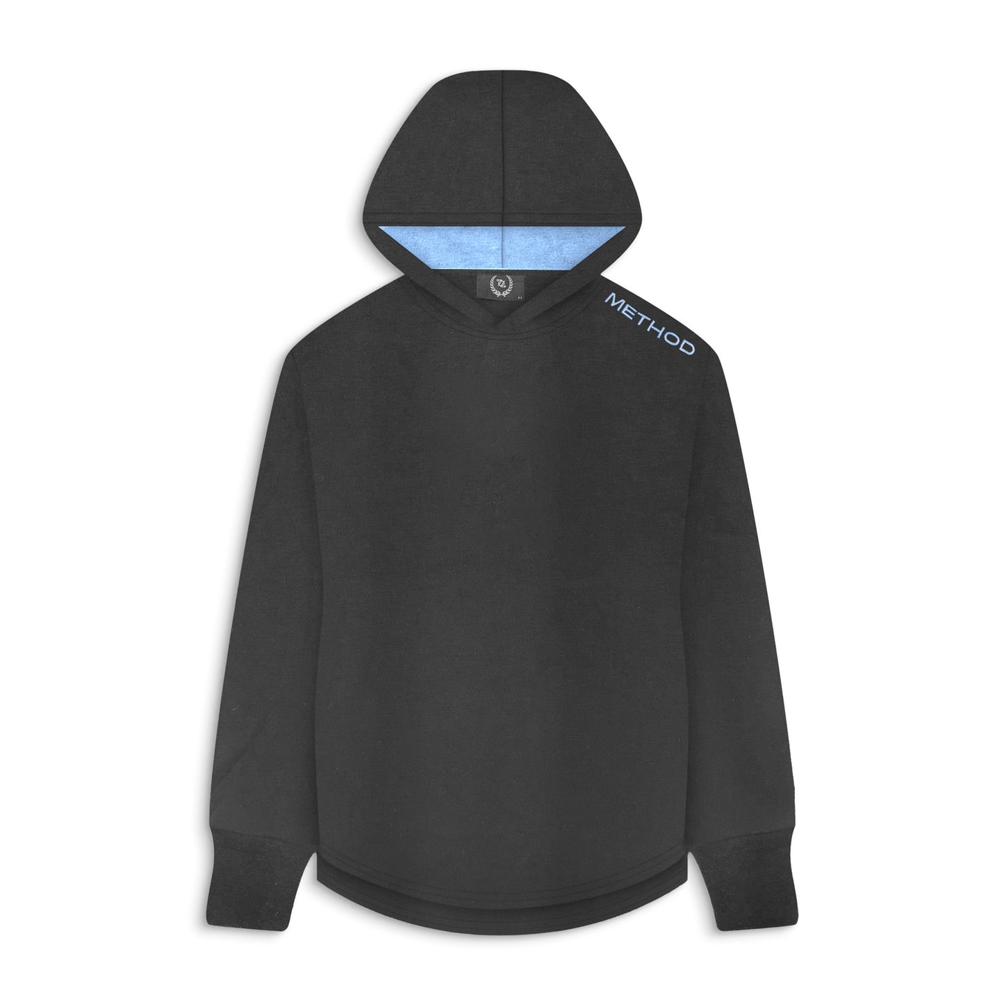 Method Lightweight Performance Hoodie - Black/Light Blue