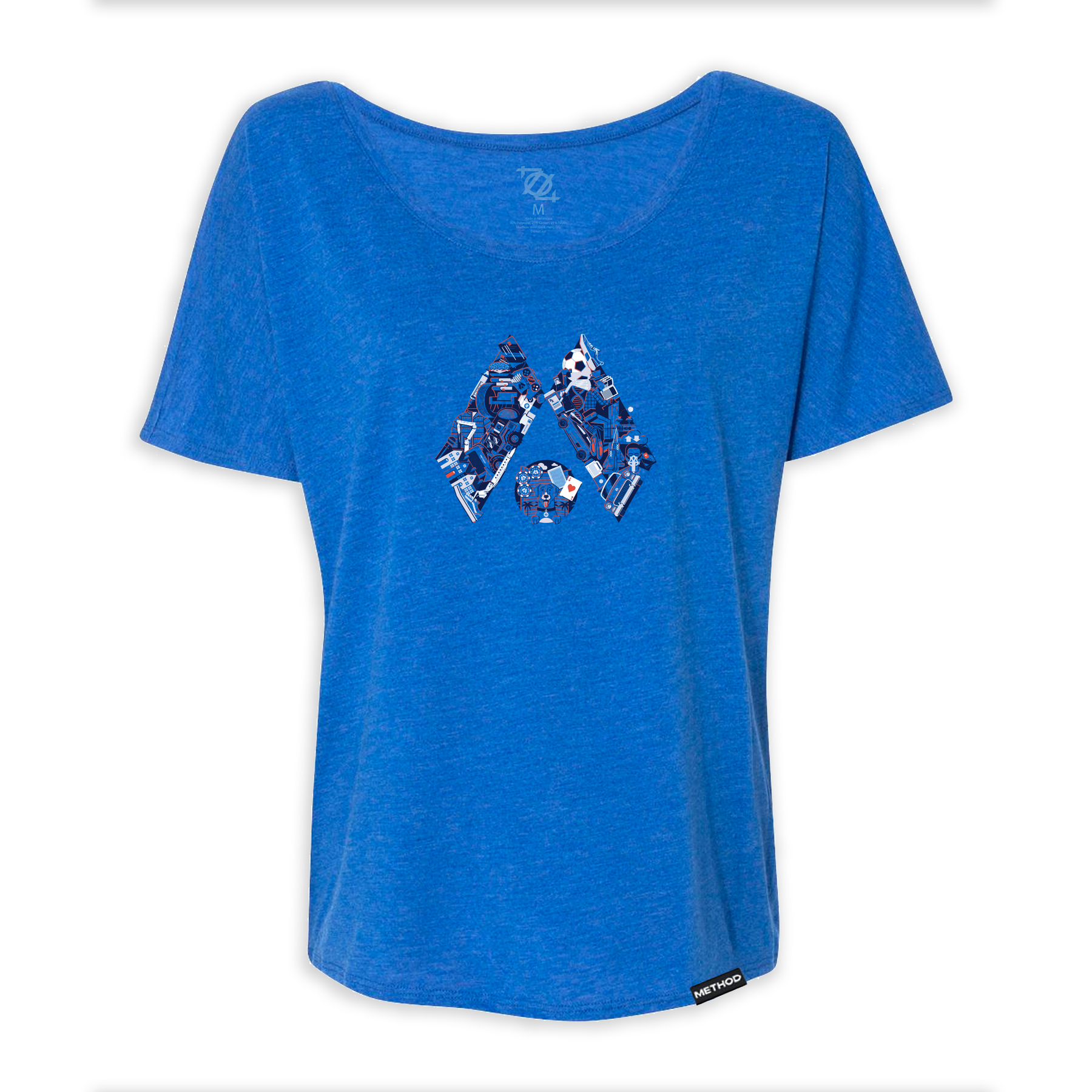 "Project M" Women's Slouchy Tee - Blue